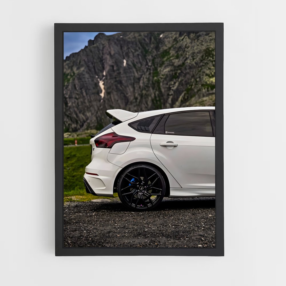 Poster Rallye Blanc – affiche Ford (vue 2)